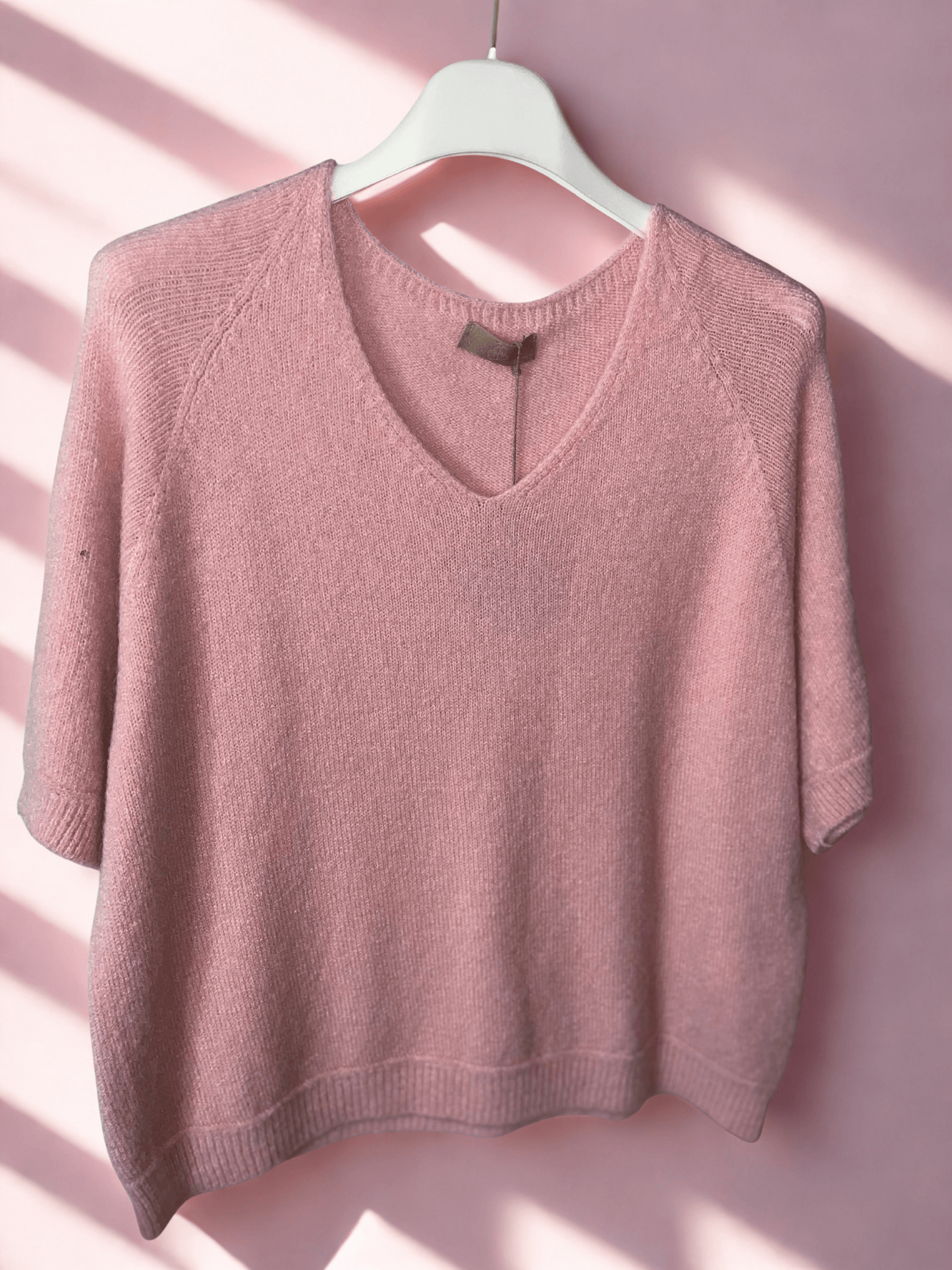 Strickpullover Damen Kurzarm Alpaka-Mix |