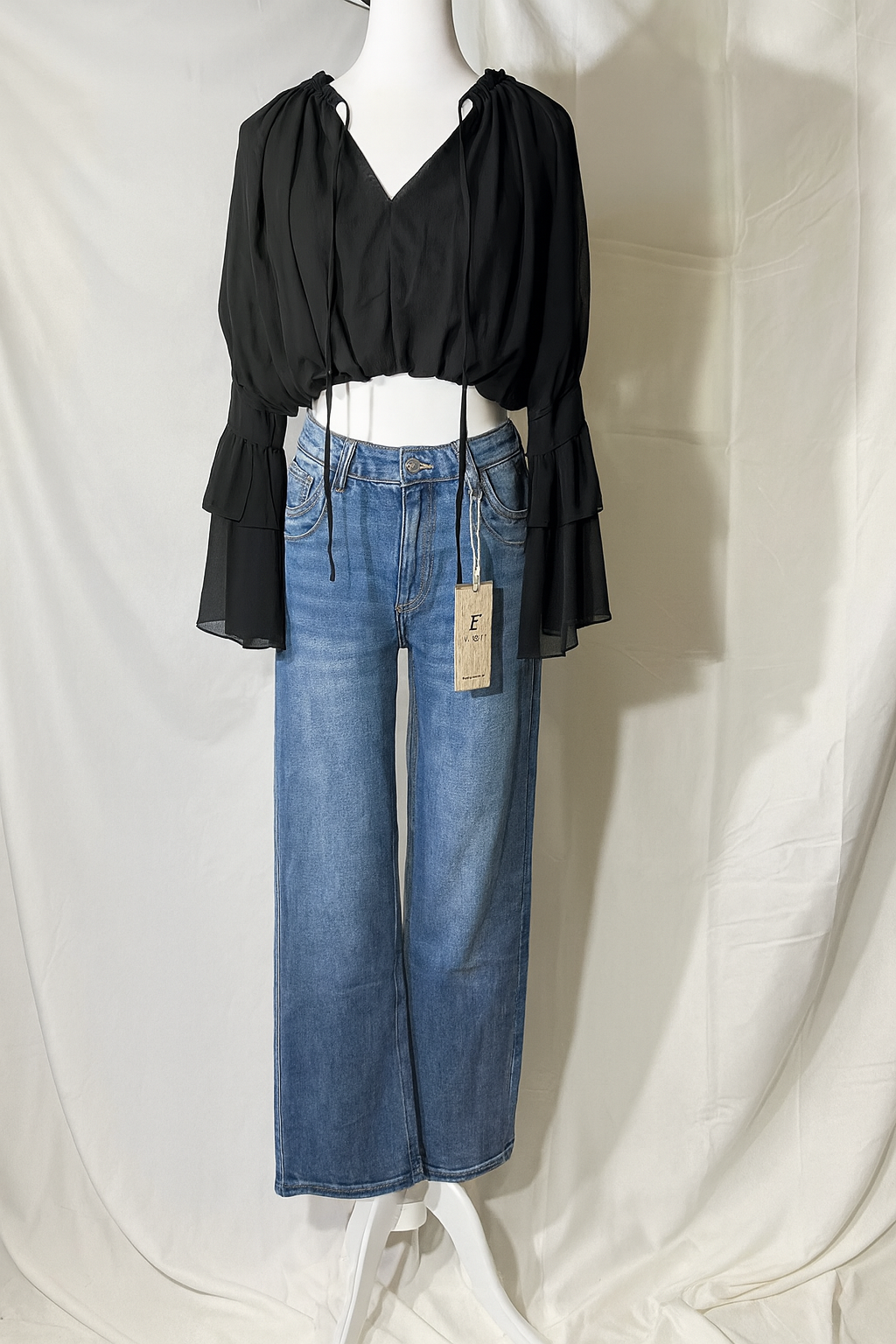 Chiffon-Volantbluse