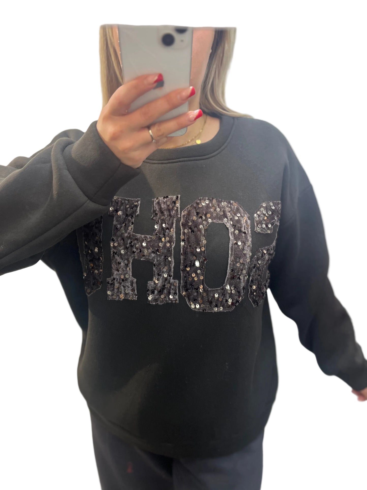 Pullover Soho mit samt und Pailletten