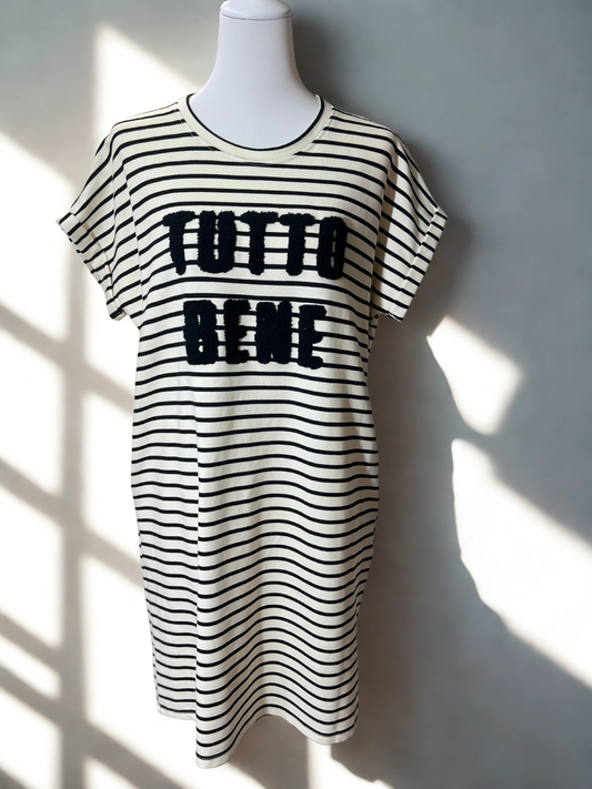 Kleid mit Taschen und Teddy Stick " Tutto Bene"