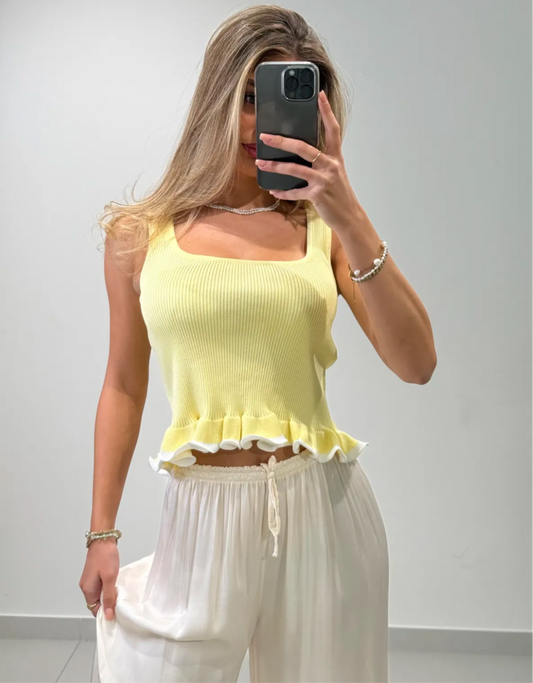 Stricktop Volant schwarz