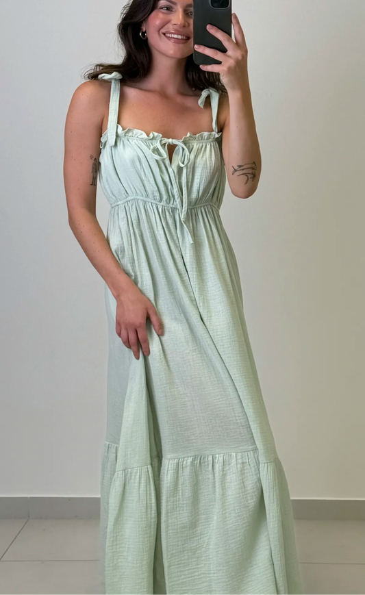 Musselinkleid lang Meerjungfrau