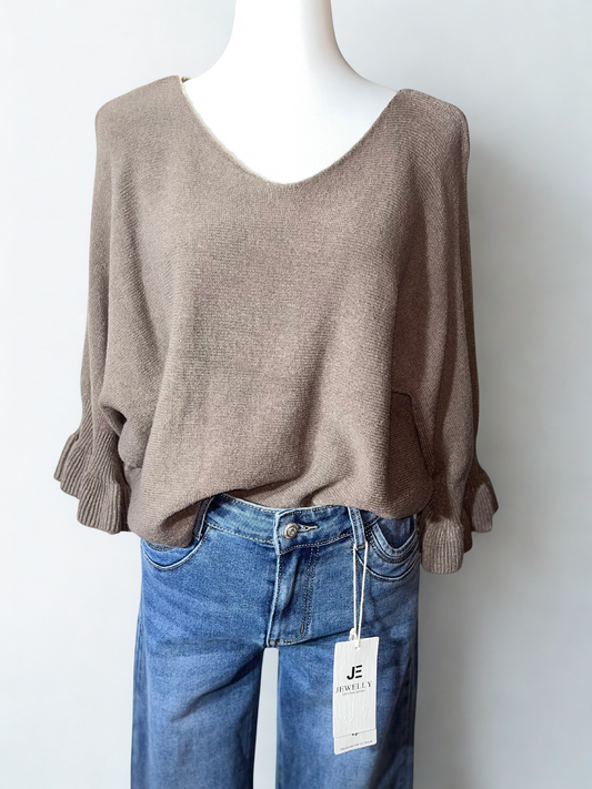 Pullover mit Wellenarm