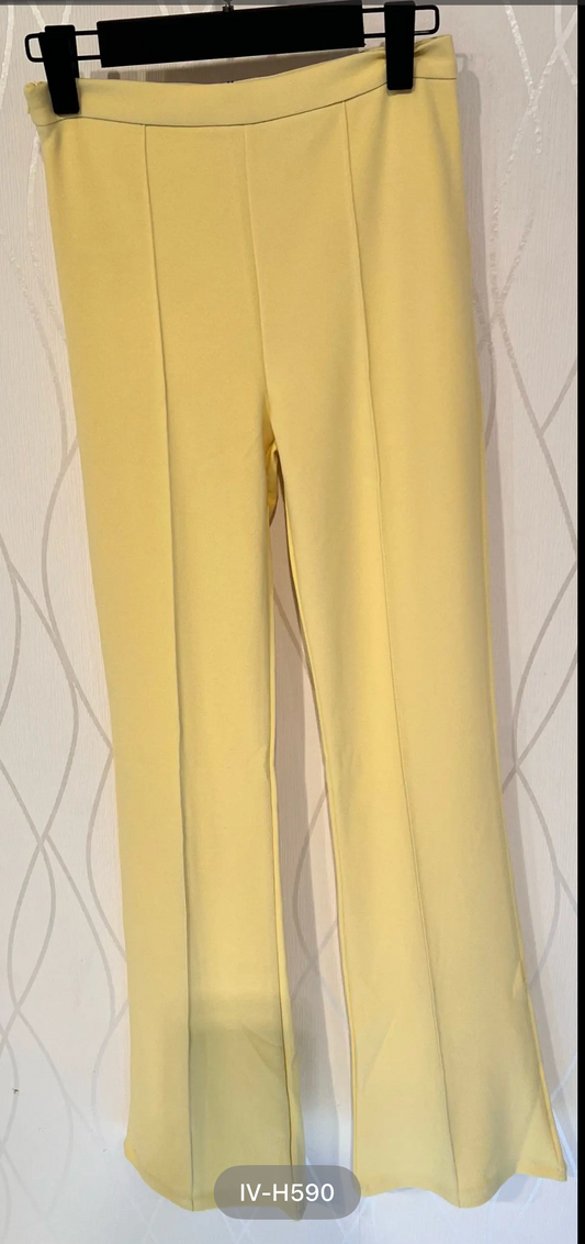 Anzughose Soft in Pastell gelb