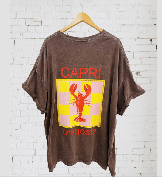 Oversized Shirt Capri Lobster Vibes