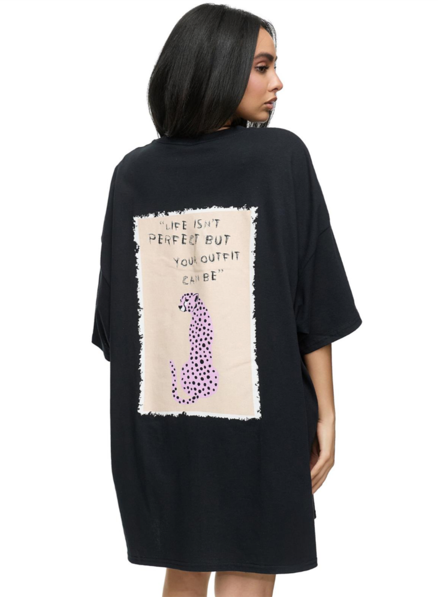 Oversized Shirt Pink Panther – Schwarz