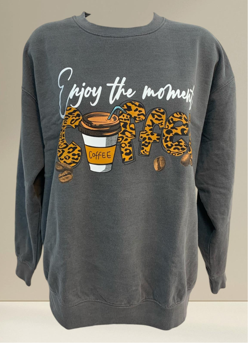 Sweatshirt „Enjoy the Moment – Coffee“