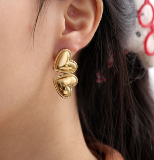 Ohrringe Herz an Herz