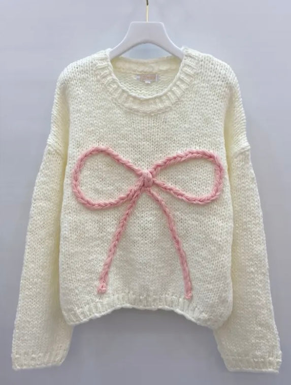 ✨ „Kuschel-Pulli mit Strickschleife“ ✨