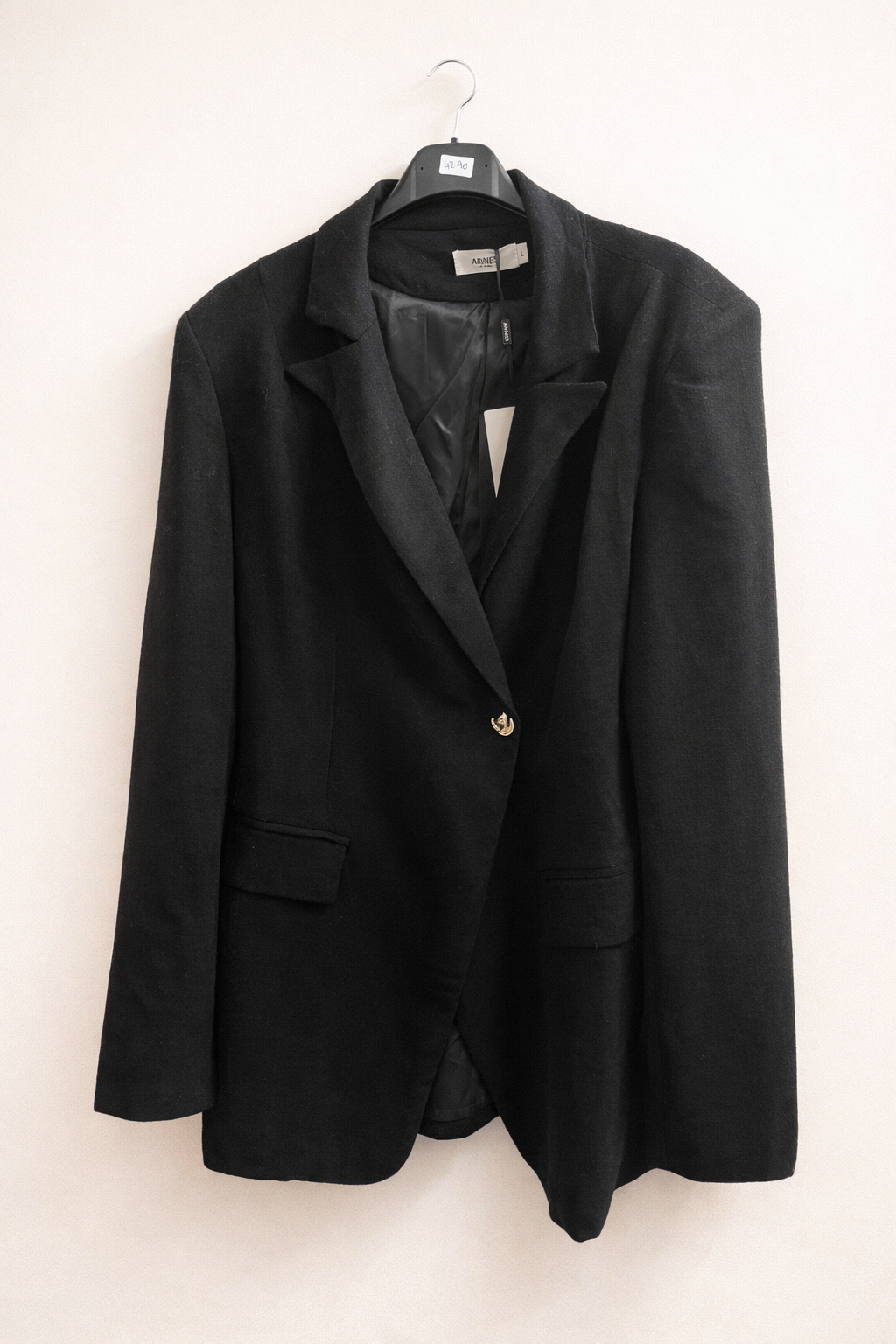 Schwarzer Leinen Blazer Nova