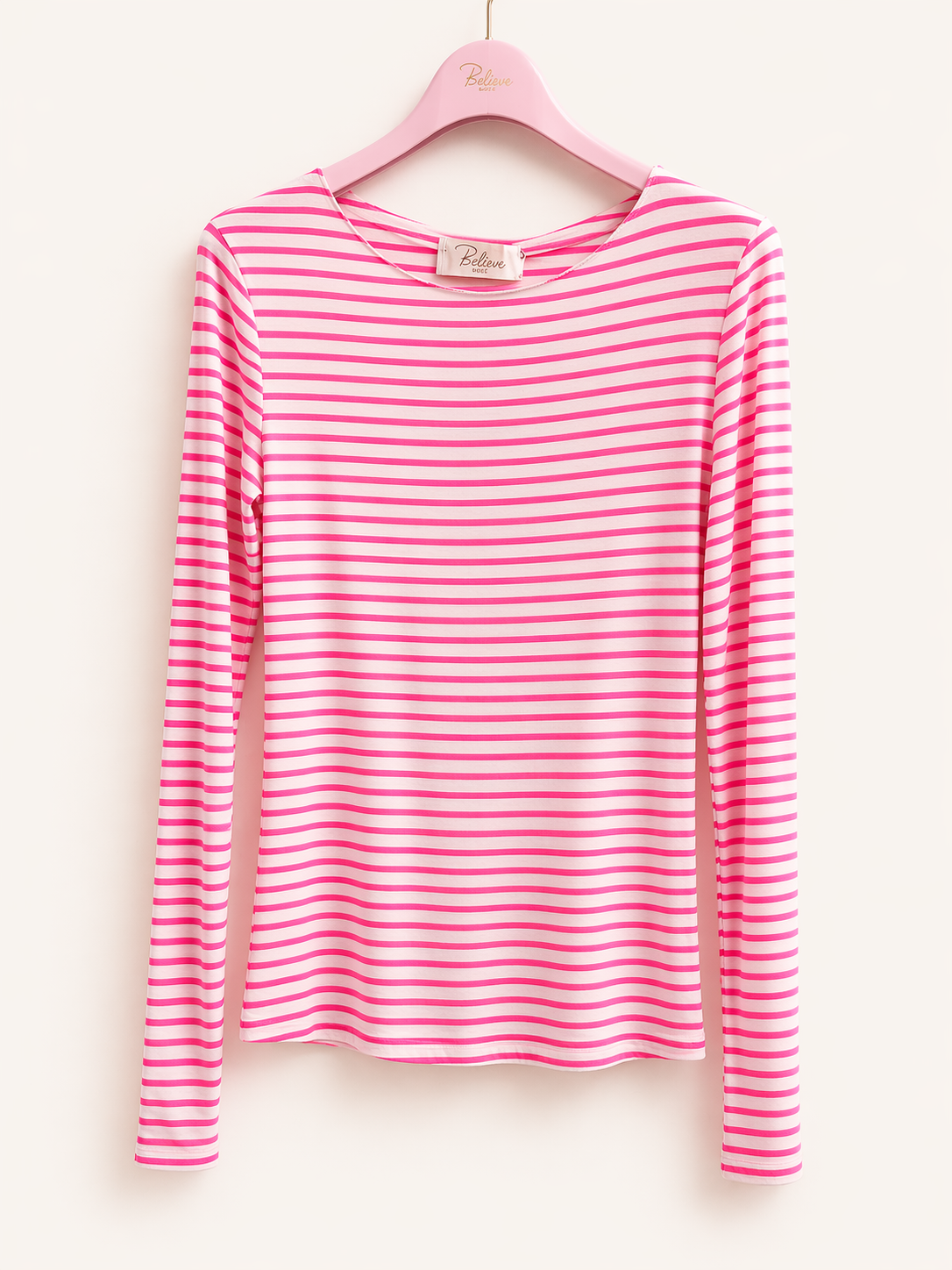 Cashmere Shirt Streifen pink