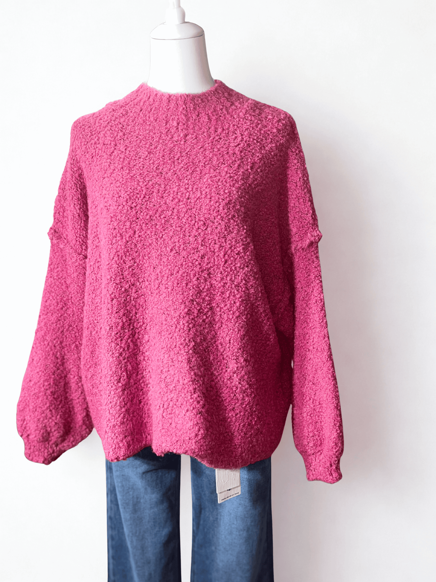 Oversized Bouclé Pullover Damen | One Size 36–46