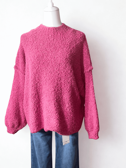 Oversized Bouclé Pullover Damen | One Size 36–46