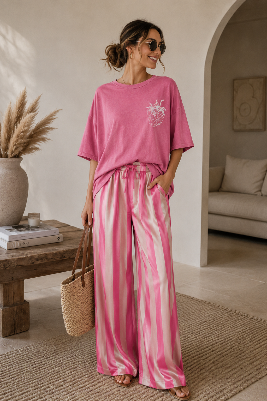 Oversized Shirt Pink Berry