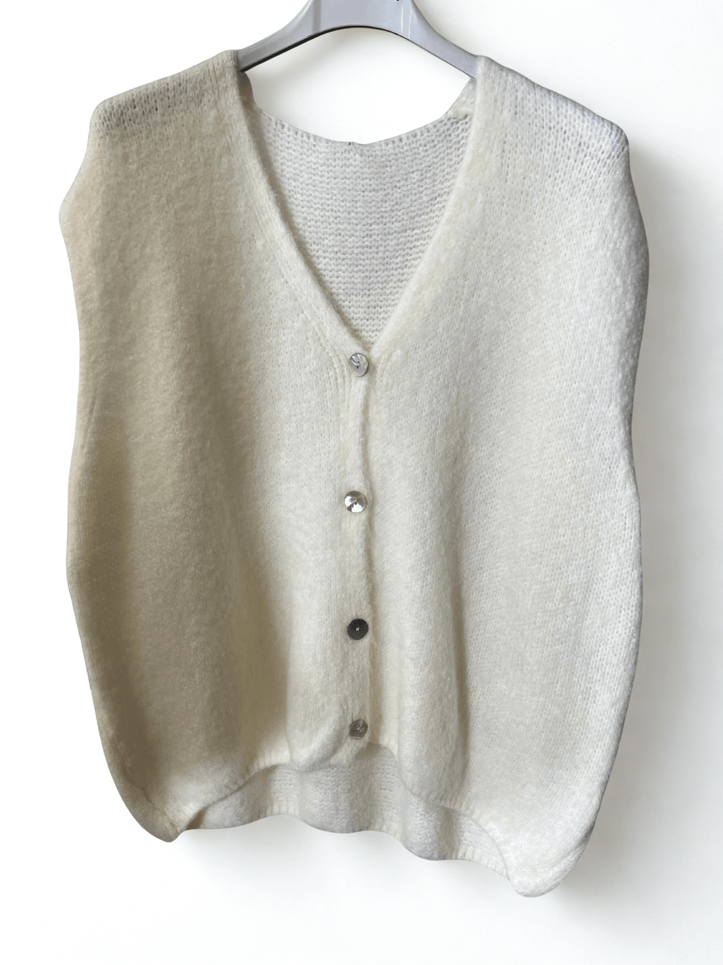Strickweste „Elea“ | Damen Weste mit Knöpfen |