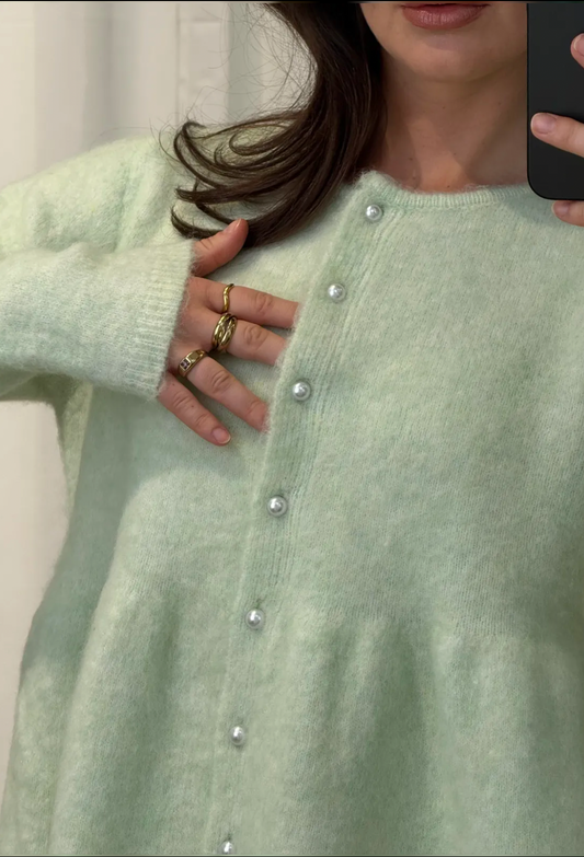 Cardigan „Clara“ mit Perlen