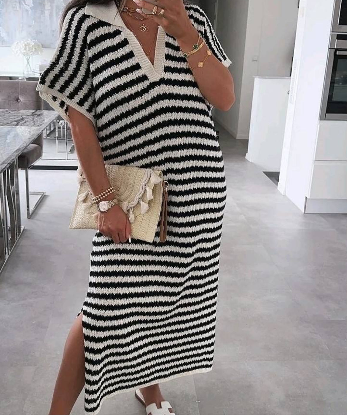 Strickkleid Maxi