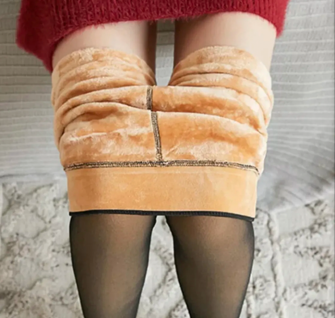 Strumpfhose mit Innenfutter Braun