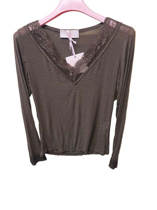 Cashmere Shirt mit spitze