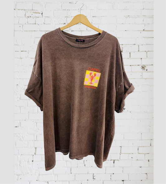 Oversized Shirt Capri Lobster Vibes