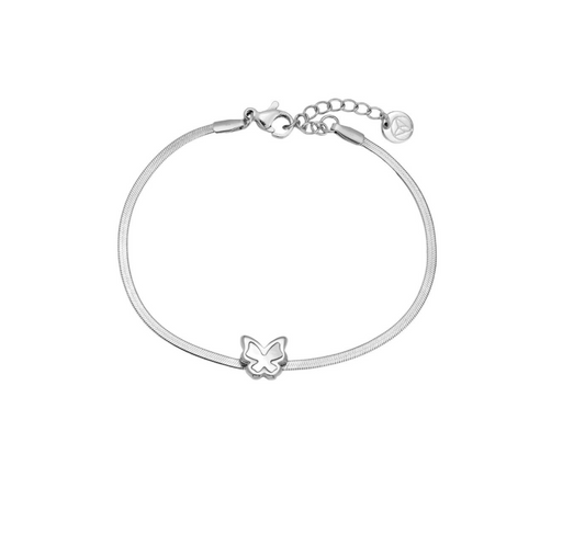 "Edelstahl Armband mit kleinem Schmetterling"