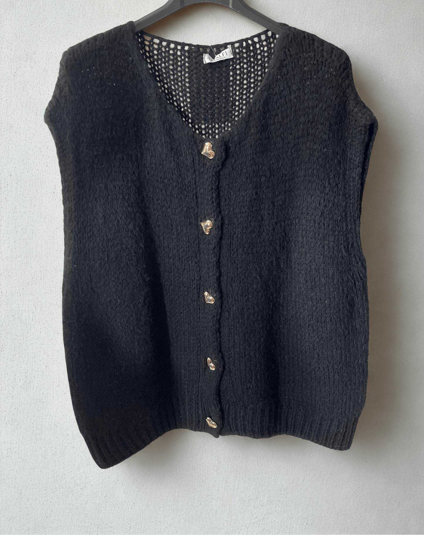 Elegante Strickweste mit goldenen Knöpfen | Größen 34–42