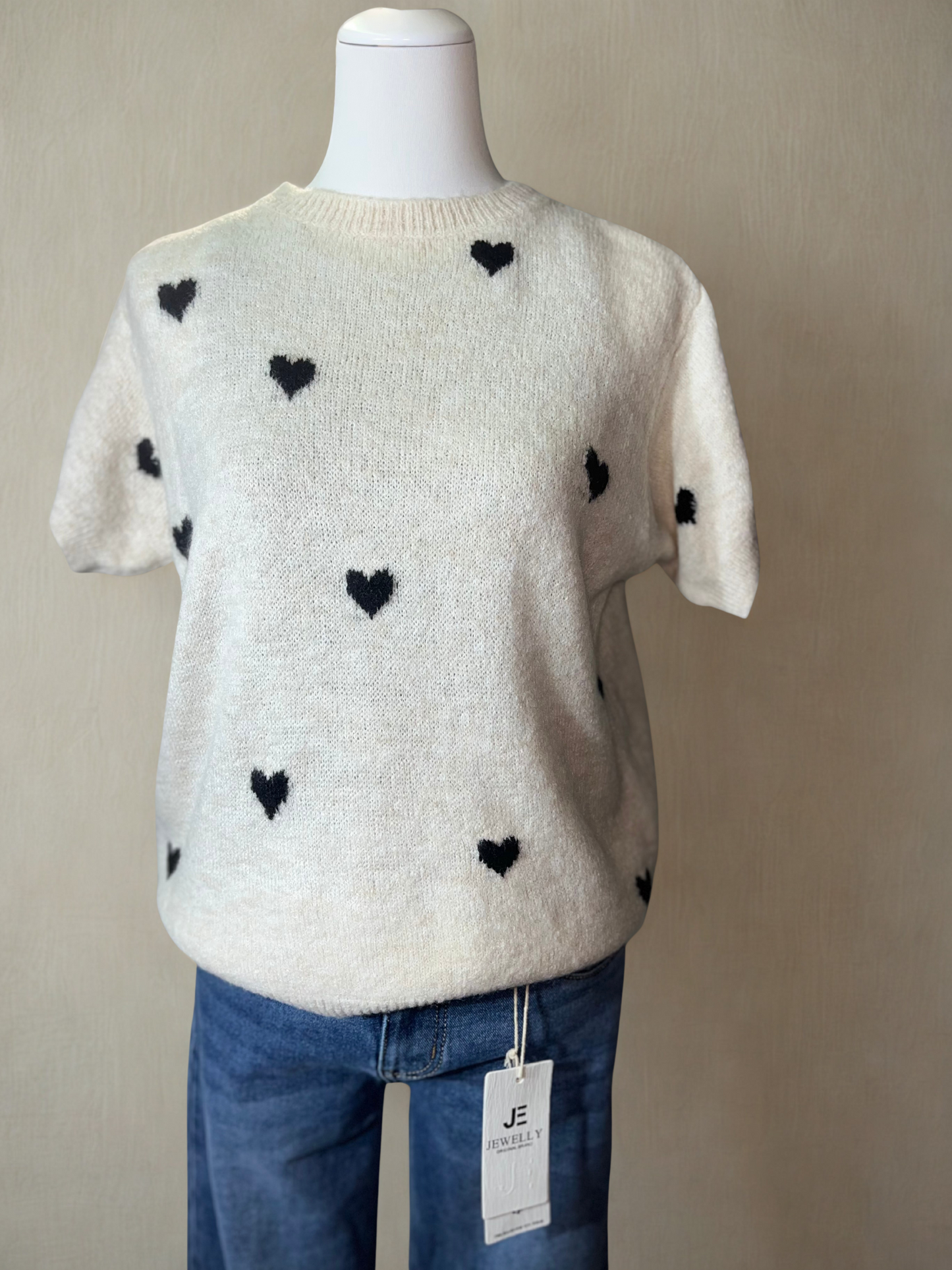Herzmotiv Strickoberteil Lovely