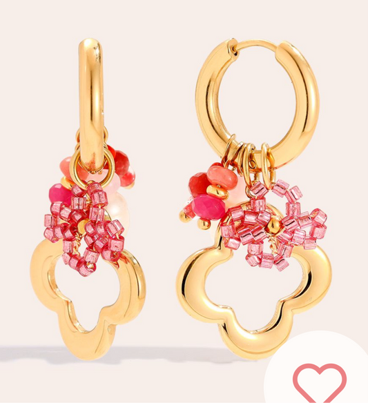 Ohrringe Flower pink