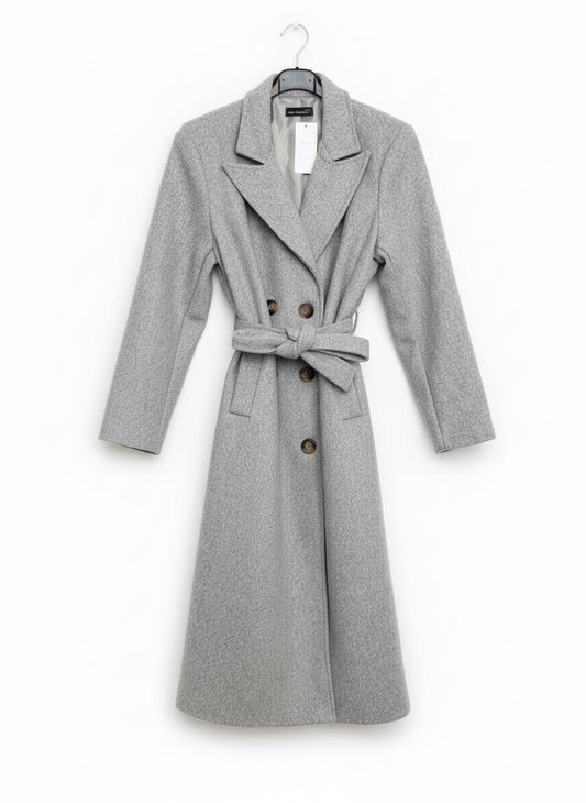 Mantel lang in Hellgrau