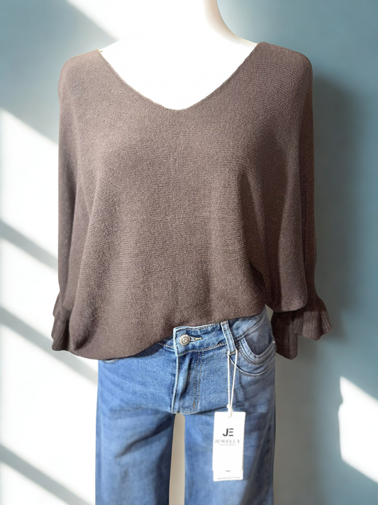 Pullover mit Wellenarm