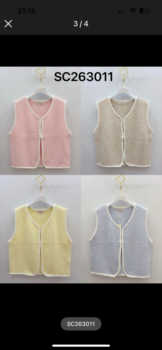 Strickweste Ella rosa Pastell