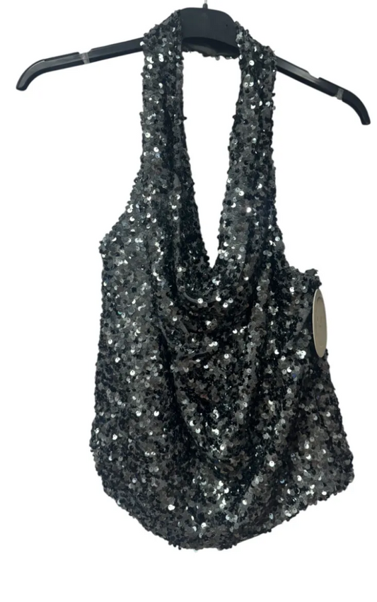 Neckholder Pailetten Top