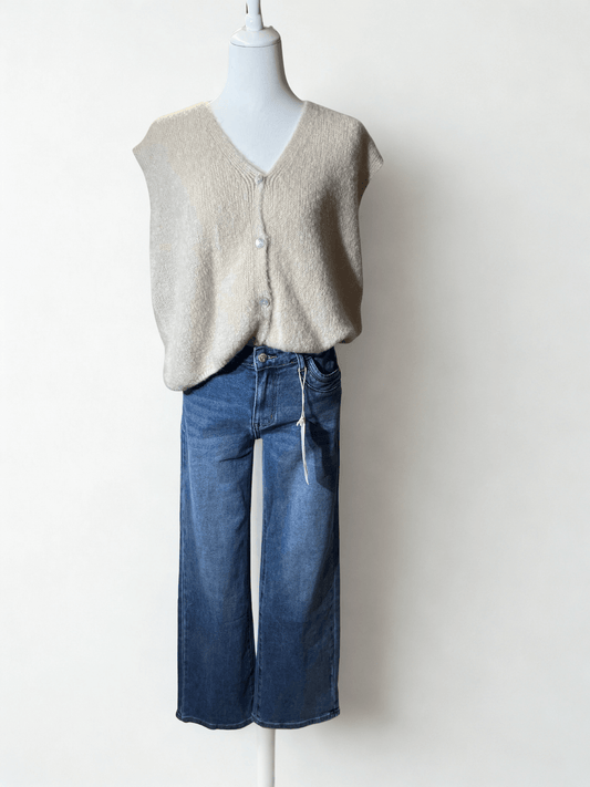 Strickweste „Elea“ | Damen Weste mit Knöpfen |