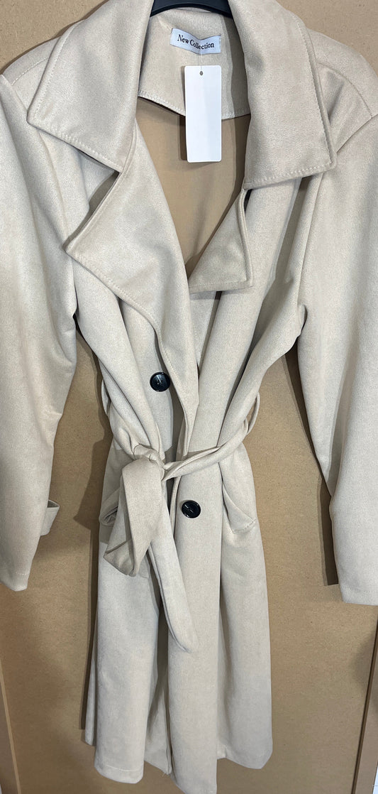 Mantel in Wildleder Optik