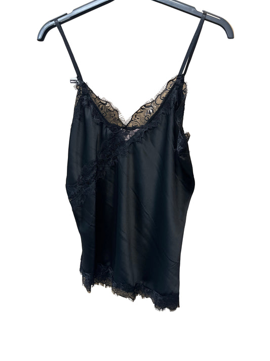 Top mit Spitze Schwarz