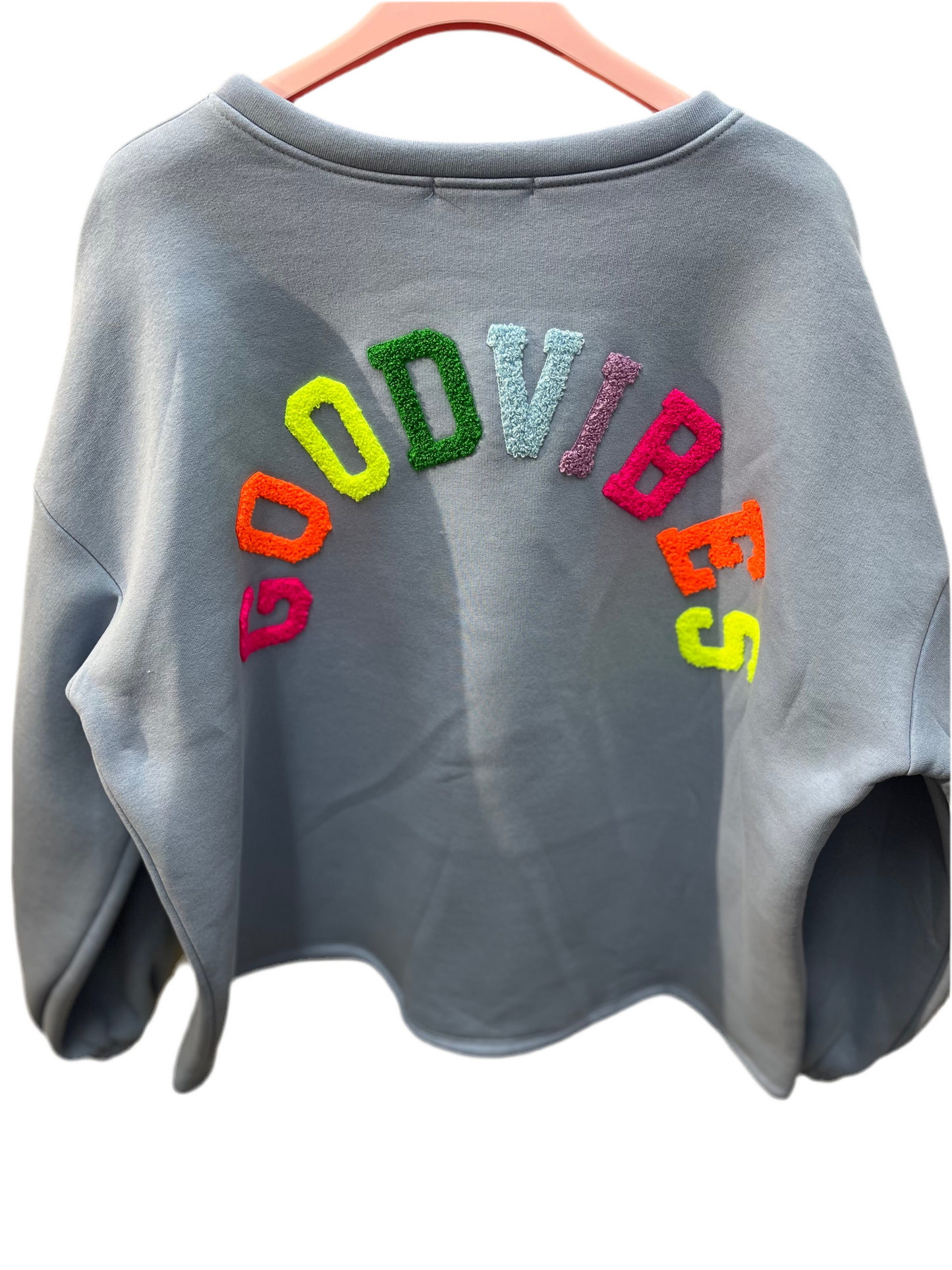 Pullover Goodvibes Backprint mit Teddy