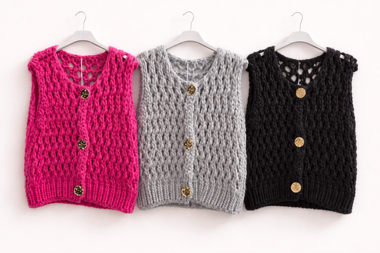 Grobstrick Wollweste „Leonie“