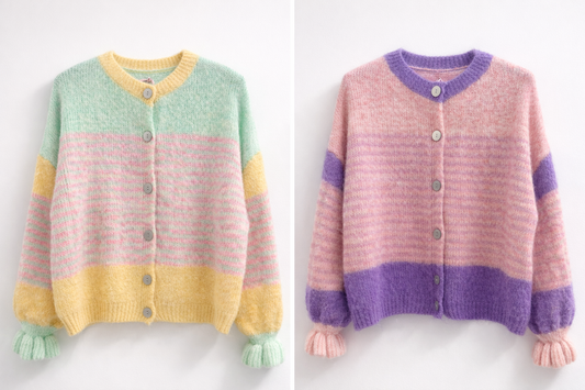 Strick Cardigan Flower