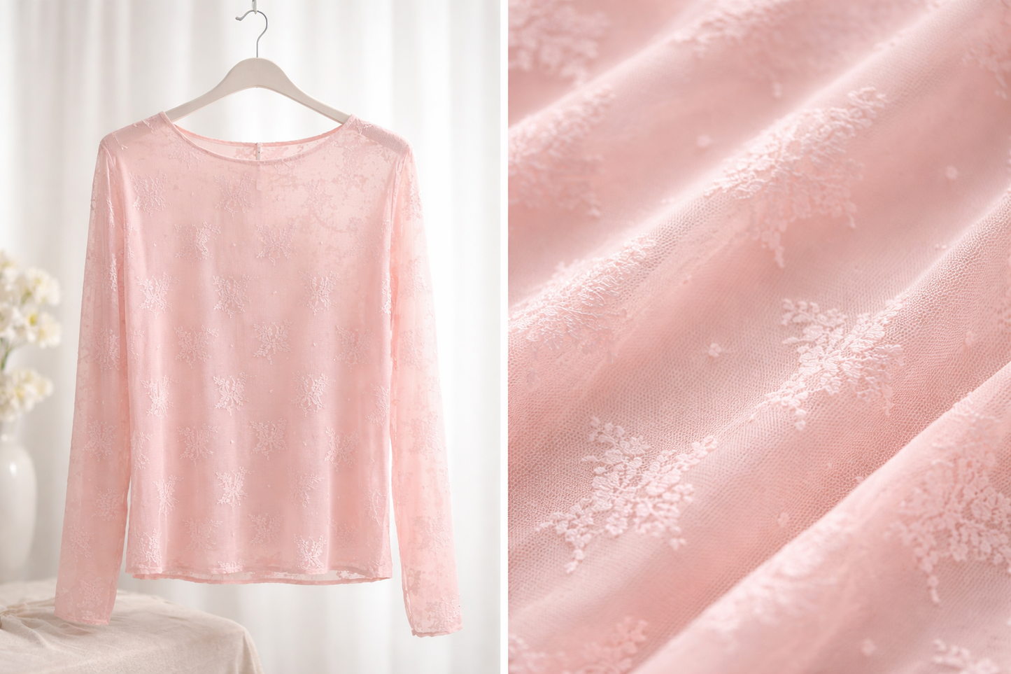 Spitzen Oberteil Rose