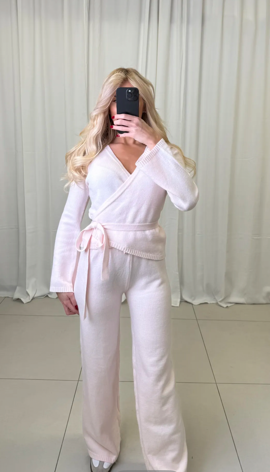 Zweiteiler Strick Luna rosa hell