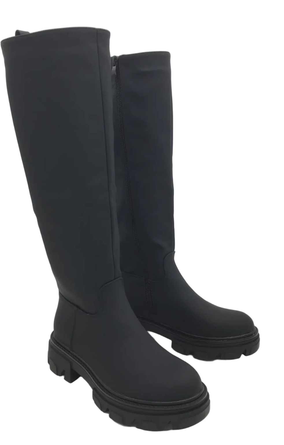 Mattleder Stiefel Liz schwarz