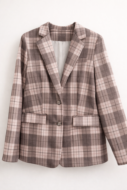 Blazer kariert Wollmaterial