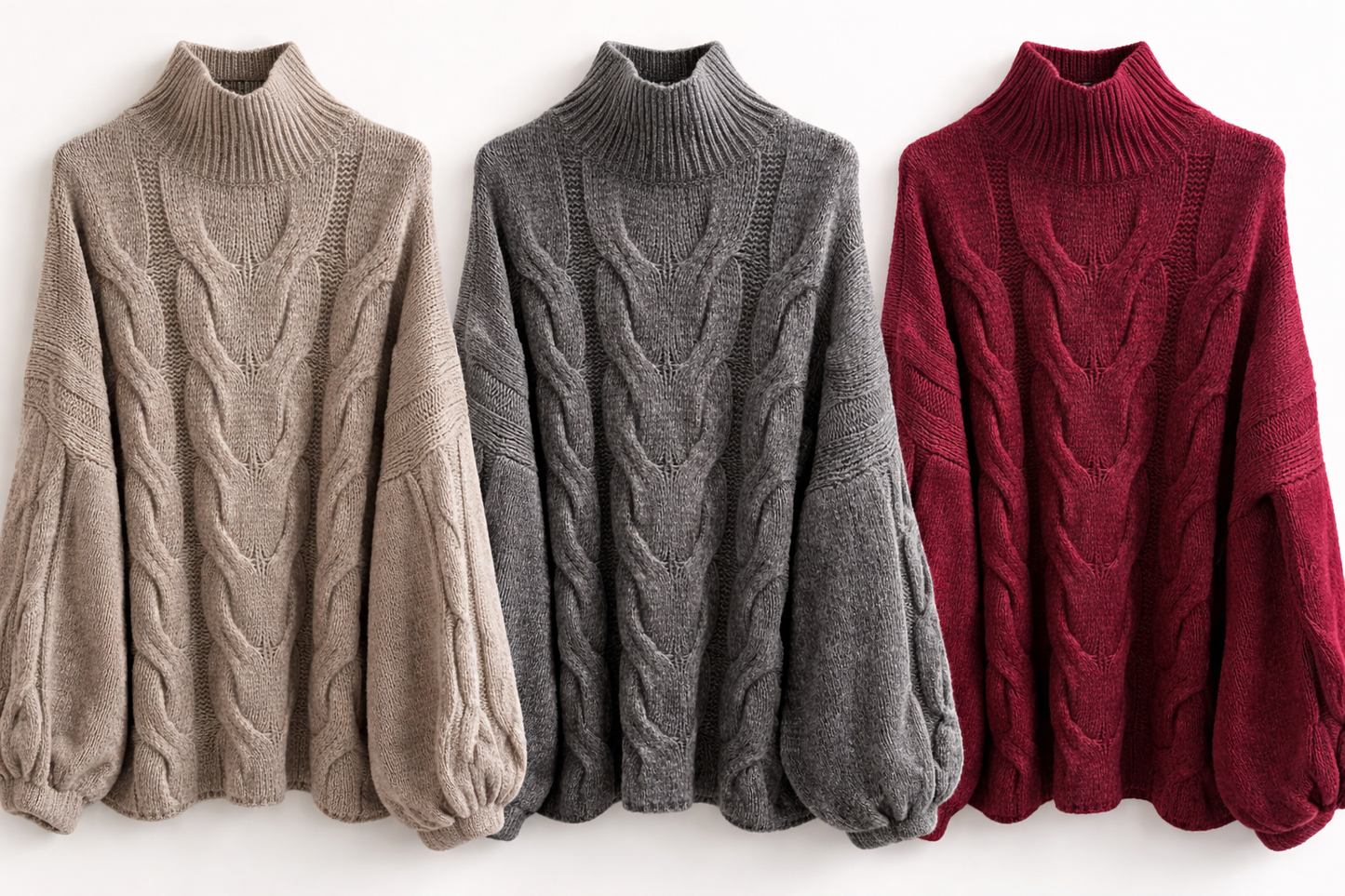 Long Pullover " Susi"mit Zopfstrick