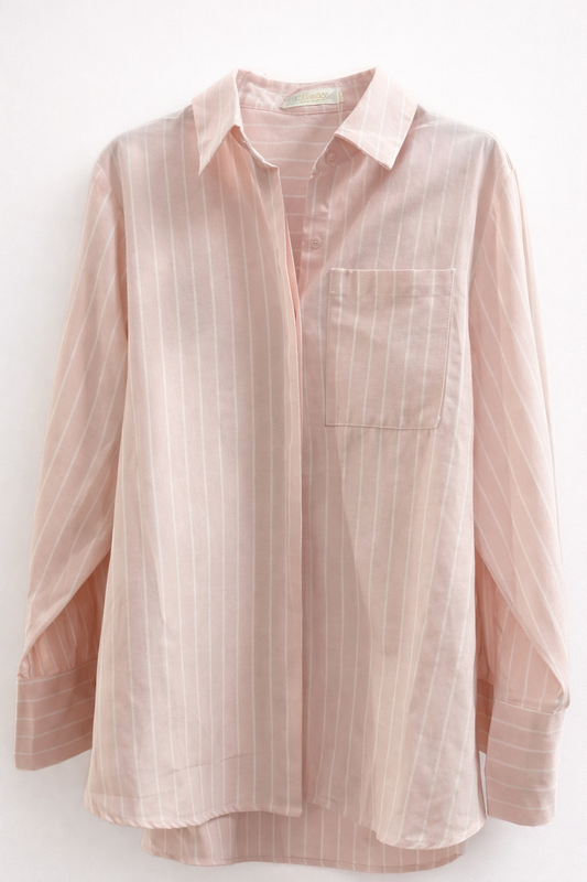 Bluse Stripes Baumwolle rosa