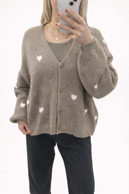 Cardigan Luna mit Herzchen