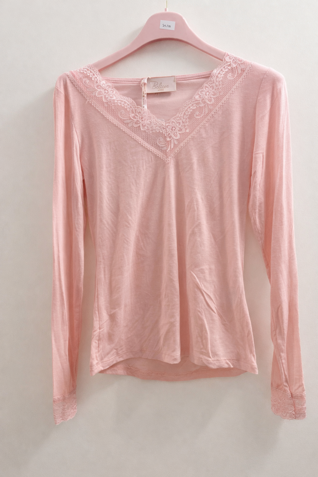 Cashmere Shirt mit Spitze
