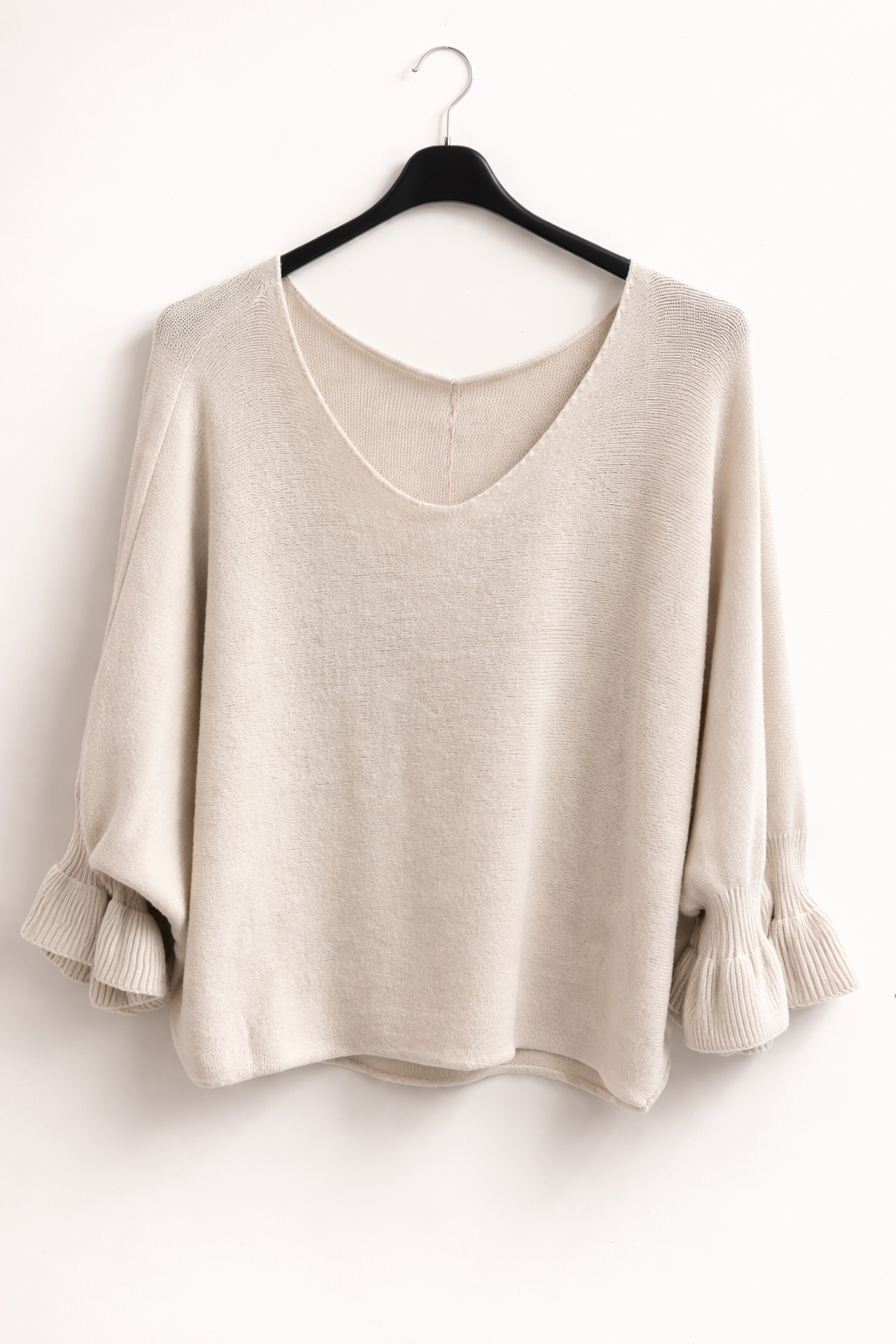 Pullover mit Wellenarm 3/4 ( Fledermaus)