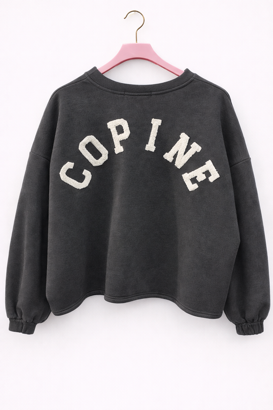 Pullover COPINE mit Backprint Teddy