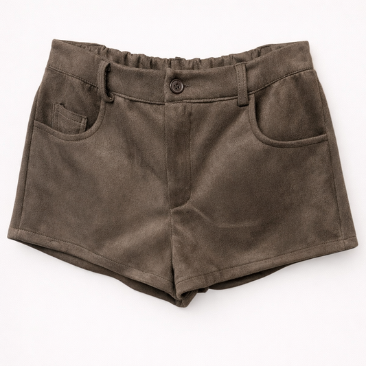 Shorts in Wildleder Optik