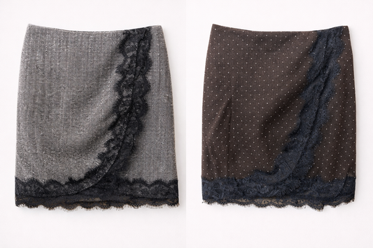 Rock mit Spitze und Glitzer